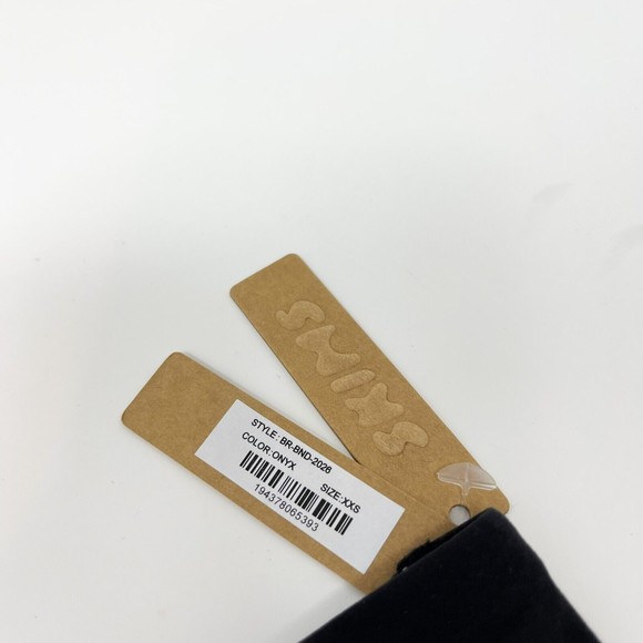 Skims Fits Everybody Bandeau Bralette Black Unlined Wire Free Stretch Sz XXS NEW - Picture 4 of 7